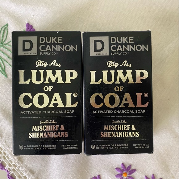 DUKE CANNON - TWO BOXES - Big Ass Lump of Coal - ACTIVATED CHARCOAL SOAP - NEW - Picture 2 of 6